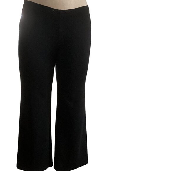 EXPRESS Lightweight Black Stretch Cropped Flare Pull-On Pants Sz S 15U - Picture 2 of 8